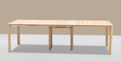 Table de jardin à rallonge télescopique APOLLINE aluminium beige 62/372x100 cm - JARDILINE