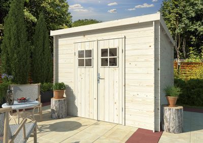 Abri de jardin en bois naturel Zoé 3 - 7 m² hors-tout - Livraison à domicile incluse - WHITE WOOD