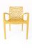 Fauteuil de jardin GRUVYER polypropylène jaune moutarde - GRANDSOLEIL