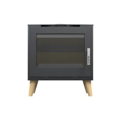 Poêle à bois sur pied 6,1 kW EMILE 7 étoiles flammes vertes, Livraison à domicile incluse - SUPRA