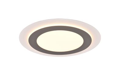 Plafonnier LED rond Morgan nickel 5600 lumens blanc variable CCT - TRIO