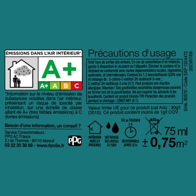 Peinture O'PUR Bleu Pop 75 mL - RIPOLIN