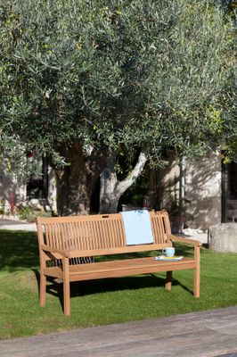 Banc de jardin 3 places AMADEO ACACIA 158X88X65 cm PROLOISIRS