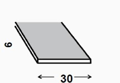 Profilé plat acier laminé 30 x 6 mm 1 m CQFD