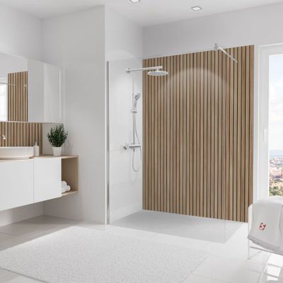Panneau mural de douche 150x210 cm japandi vertical DécoDesign Décor - SCHULTE