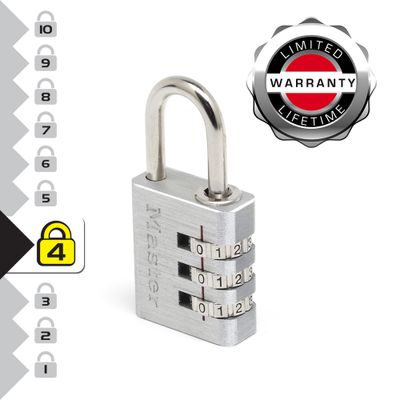Cadenas à combinaison largeur 30 mm en aluminium MASTER LOCK