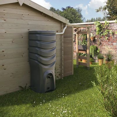 Récupérateur d'eau granit avec collecteur 350 L -EDA