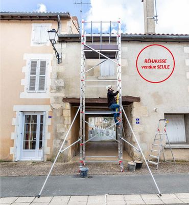 Réhausse pour échafaudage Fast & Lock 7 - 4,80 / 6,80 m aluminium - HAILO