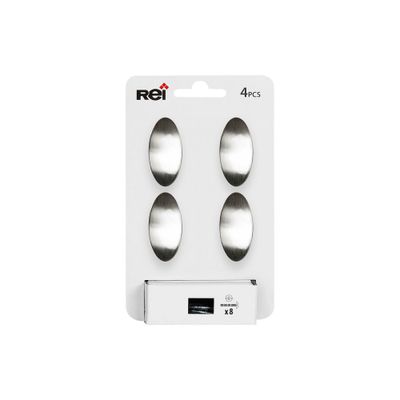 Bouton de meuble ovale nickel 41 x 19 mm par 4 REI