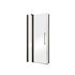 Porte de douche pivotante sur élément fixe 90x192 cm profilé noir verre transparent 5 mm New Style - SCHULTE