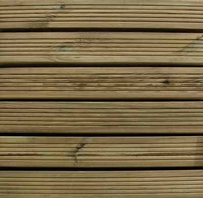 Dalle pin rainurée traitée autoclave vert - 44 x 500 x 500 mm - HENRY TIMBER