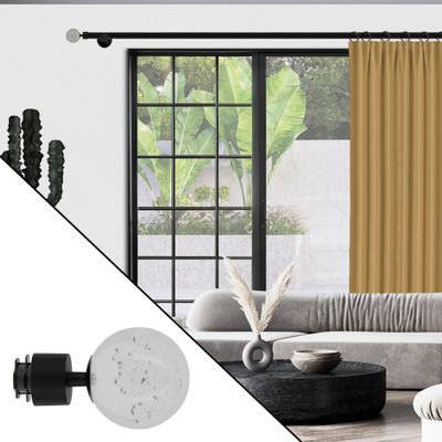 Embout déco bulles en métal diam 28 mm Finition Noir mat - MOBOIS