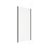 Paroi de douche latérale fixe 90x195 cm profilé noir verre transparent 6 mm Serenity - OCEA
