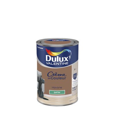 Peinture crème de couleur Havane Satin 1,25 L - DULUX VALENTINE