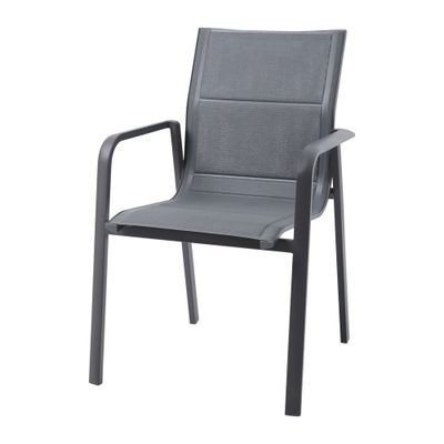 Fauteuil de jardin GENES 3D aluminium anthracite - BOCARNEA
