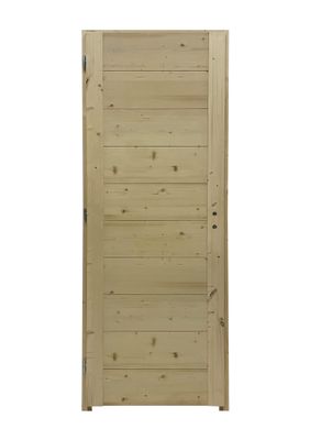 Bloc-porte postformé H.204 x l.83 cm décor plaqué sapin ALPINE poussant droit - SMIS