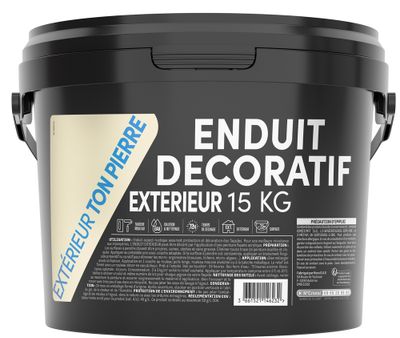 ENDUIT Extérieur aspect crépi ton pierre 15 KG - TDP