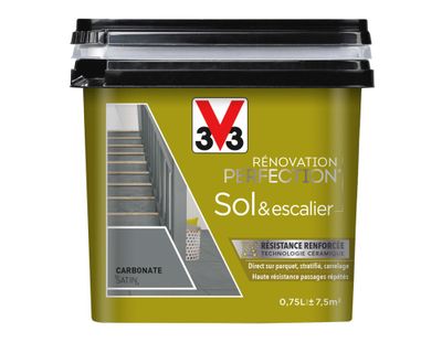 Peinture de rénovation sol et escalier finition satinée carbonate 0,75 L - V33