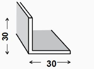 CORNIERE PVC CHENE CLAIR 30X30MM 1M CQFD