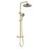 Colonne de douche thermostatique laiton brossé Concave - EDOUARD ROUSSEAU