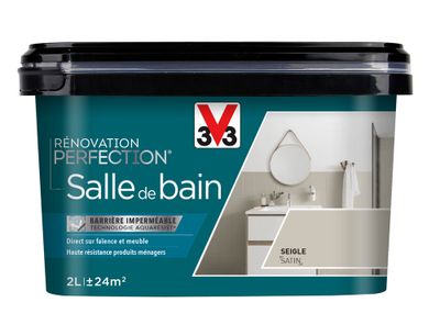 Peinture de rénovation pour salle de bain seigle finition satinée 2 L - V33