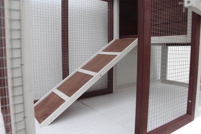 Poulailler bicolore standard bi-corps en bois avec toit bitumé 2 pentes 0,76 m², Livraison à domicile incluse - HABRITA