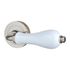 Poignées de porte sur rosaces rondes sans trou Shabby nickel mat ALPERTEC