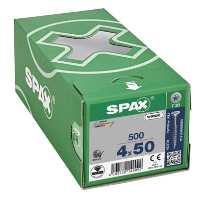 Vis tête fraisée T-star 4 x 50 mm par 500 SPAX
