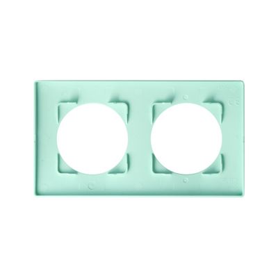 Plaque de finition 2 postes vert d'eau Casual Evo - DEBFLEX