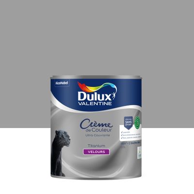 Peinture crème de couleur Titanium velours 0,5L - DULUX VALENTINE