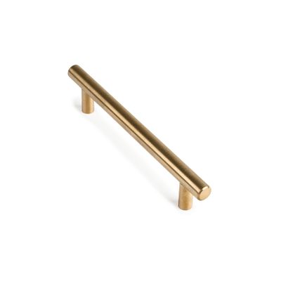 Poignée de meuble cylindrique inox laiton entraxe 128 mm par 4 REI