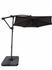 Parasol déporté Uggy diamètre 3 m gris avec pieds à lester PROLOISIRS