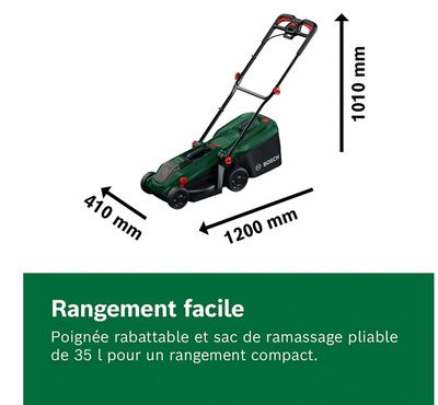 Tondeuse de jardin à batterie 18 V ROTAK largeur de coupe 32 cm BOSCH