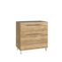 Meuble de salle de bains Cies 3 tiroirs L100 x H84 x P45 cm mélaminé chêne naturel