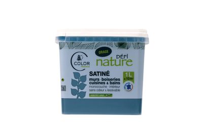 Peinture naturelle murale Baltique satin 1 L - DEFI NATURE