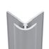 Profilé d'angle extérieur alu-argenté pour panneaux muraux de 255 cm - SCHULTE