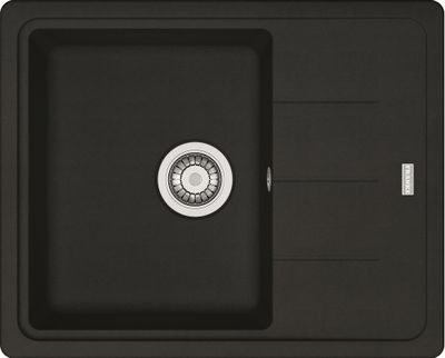 Evier de cuisine fragranit noir mat 62x50 cm 1 bac 1 égouttoir Malta - FRANKE