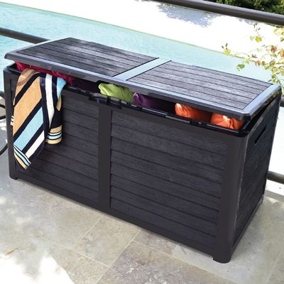 Coffre de jardin gris Baya 420 litres en polypropylène L117.3 x H65.3 x P58.8 cm EDA