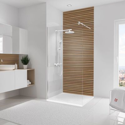 Panneau mural de douche 100x255 cm japandi horizontal DecoDesign Décor - SCHULTE