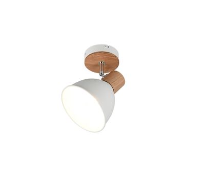 Spot E27 Delume blanc et bois 40W - REALITY