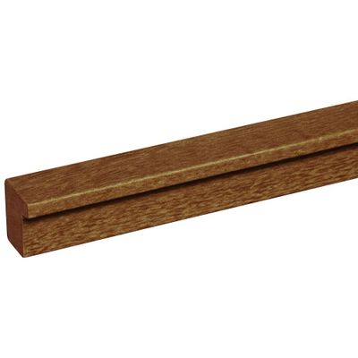 Profil de finition MDF Decowall Blend noyer sur fond noir - 12 x 20 x 2600 mm - AJ TIMBER