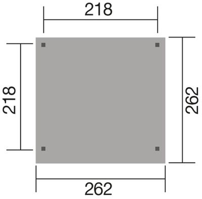 Tonnelle -  657 T.1 avec parois - 263 x 120 cm Livraison gratuite domicile WEKA