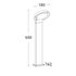 Borne extérieur LED 65cm Polo anthracite IP54 1100 lumens blanc chaud - COREP