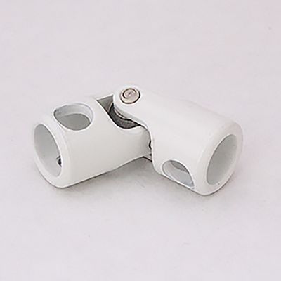 Cardan en acier laqué blanc 2 sorties rond 12 mm