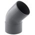 Coude PVC évacuation 45° mâle/femelle Ø100 - FITT