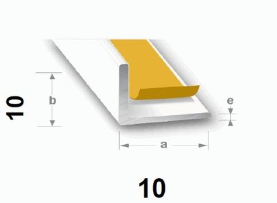 Cornière égale adhésive PVC blanc 10 x 10 mm 2,50 m CQFD