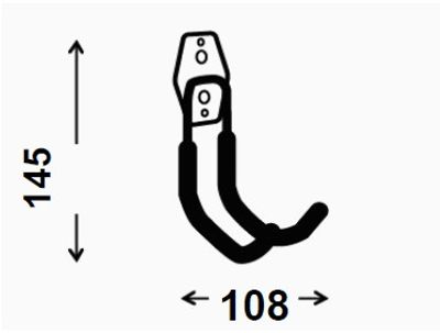 Crochet technique à visser ou aimanter Grand J CQFD