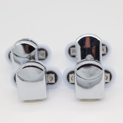 Roulettes chromées haut de porte pour portes de douche diamètre 23mm - AURLANE