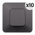 Interrupteurs va-et-vient encastrables 10A complets Noir par 10 - Neptune LEGRAND