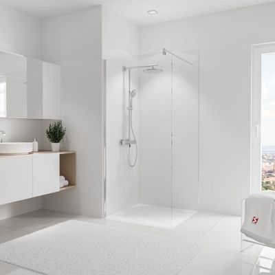 Panneau mural de douche 90x210 cm blanc à combiner DécoDesign Photo - SCHULTE